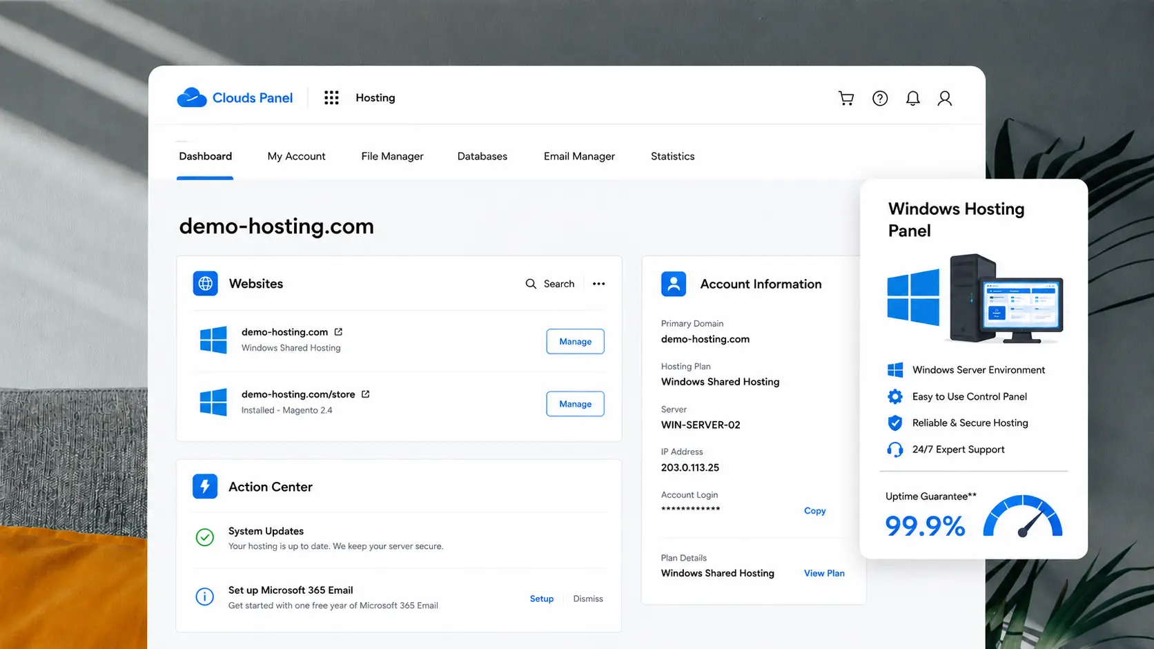 Windows Shared Web Hosting Showcase